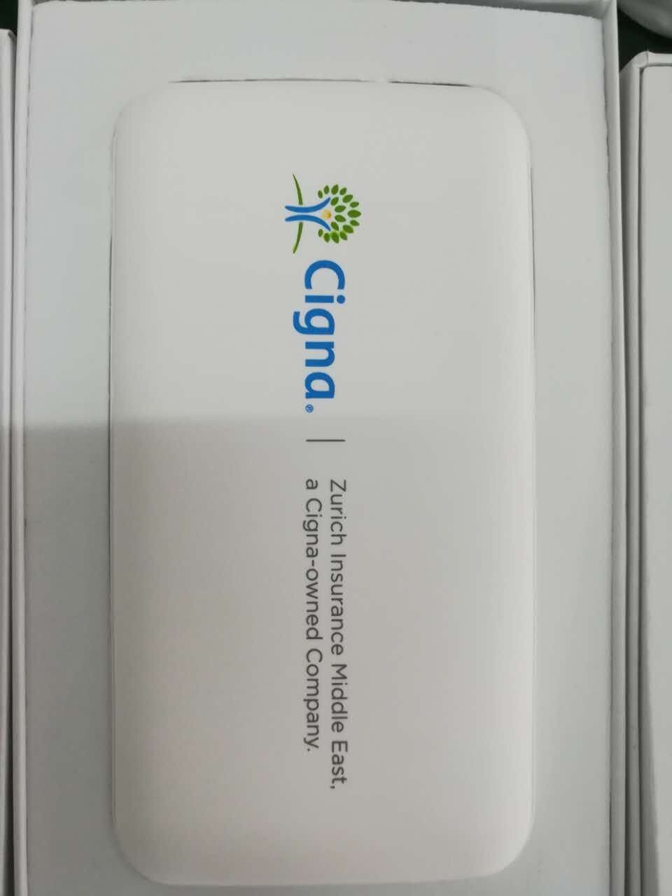 Customized Plastic Power bank GIFT for CIGNA Staff